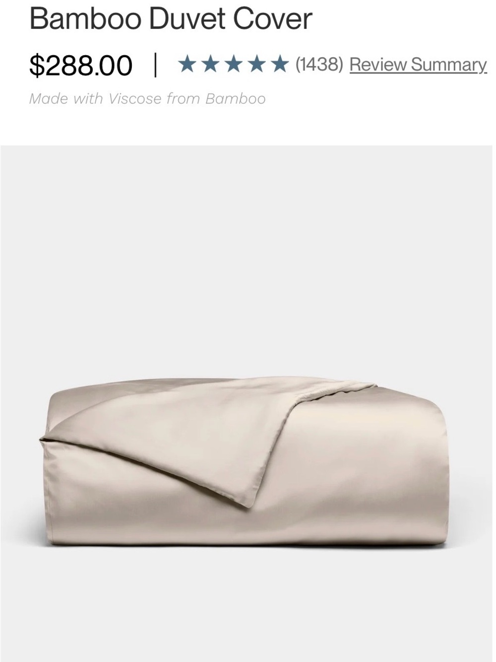 Cozy Earth Bamboo Duvet Cover Queen/Full Driftwood MSRP $288 NWT!